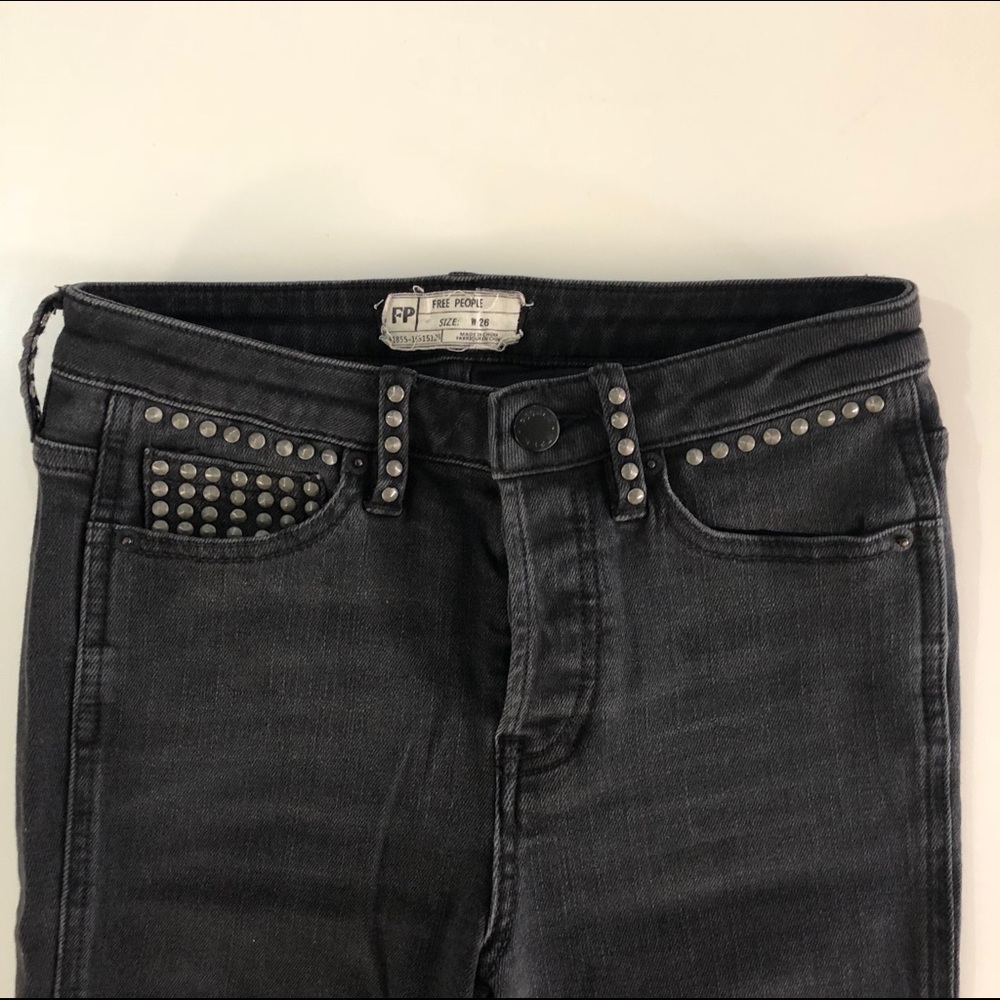 Free People studded jeans.